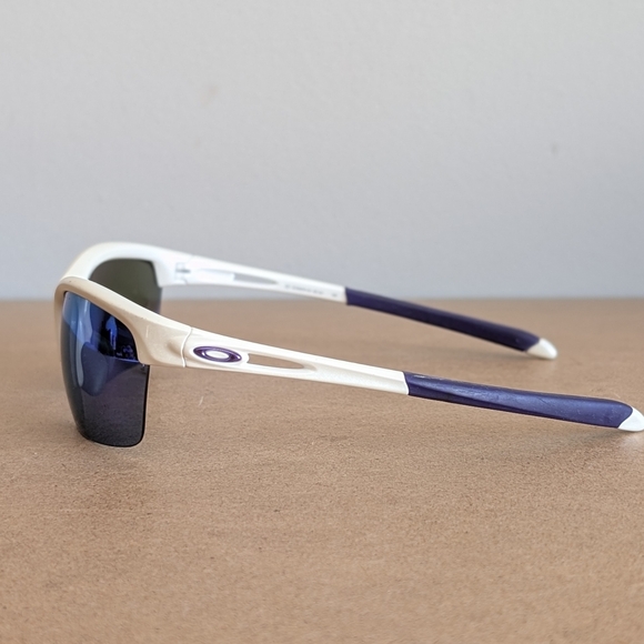 Oakley | RPM Squared Sunglasses, White Half Rim Frame, Purple Lenses - Picture 6 of 14